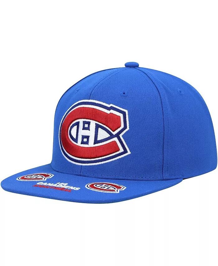 

Мужская синяя шляпа в винтажном стиле Montreal Canadiens Trick Snapback Hat Mitchell & Ness, синий