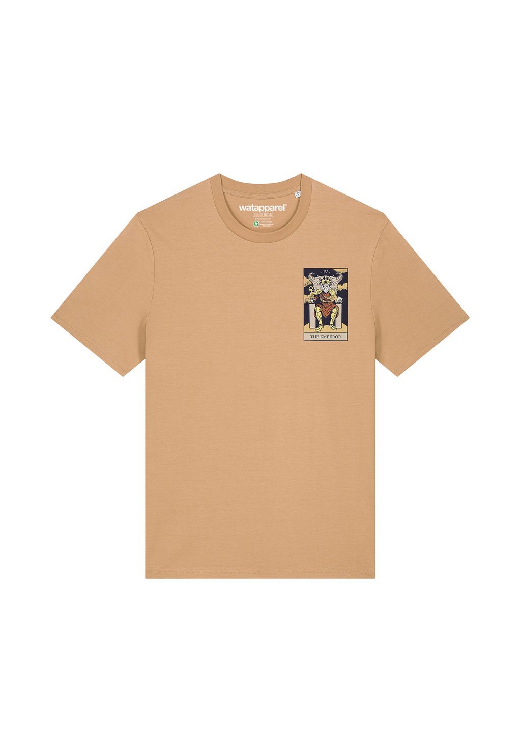 

Футболка с принтом TAROT THE EMPEROR watapparel, бежевый