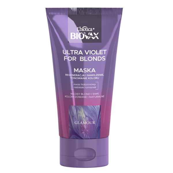 

Маска для светлых волос, 150 мл L'Biotica Biovax Glamour ultra violet for blonds