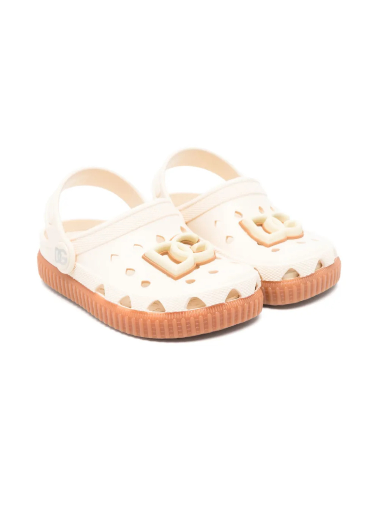 

Сандалии с тисненым логотипом Dolce & Gabbana Kids, желтый