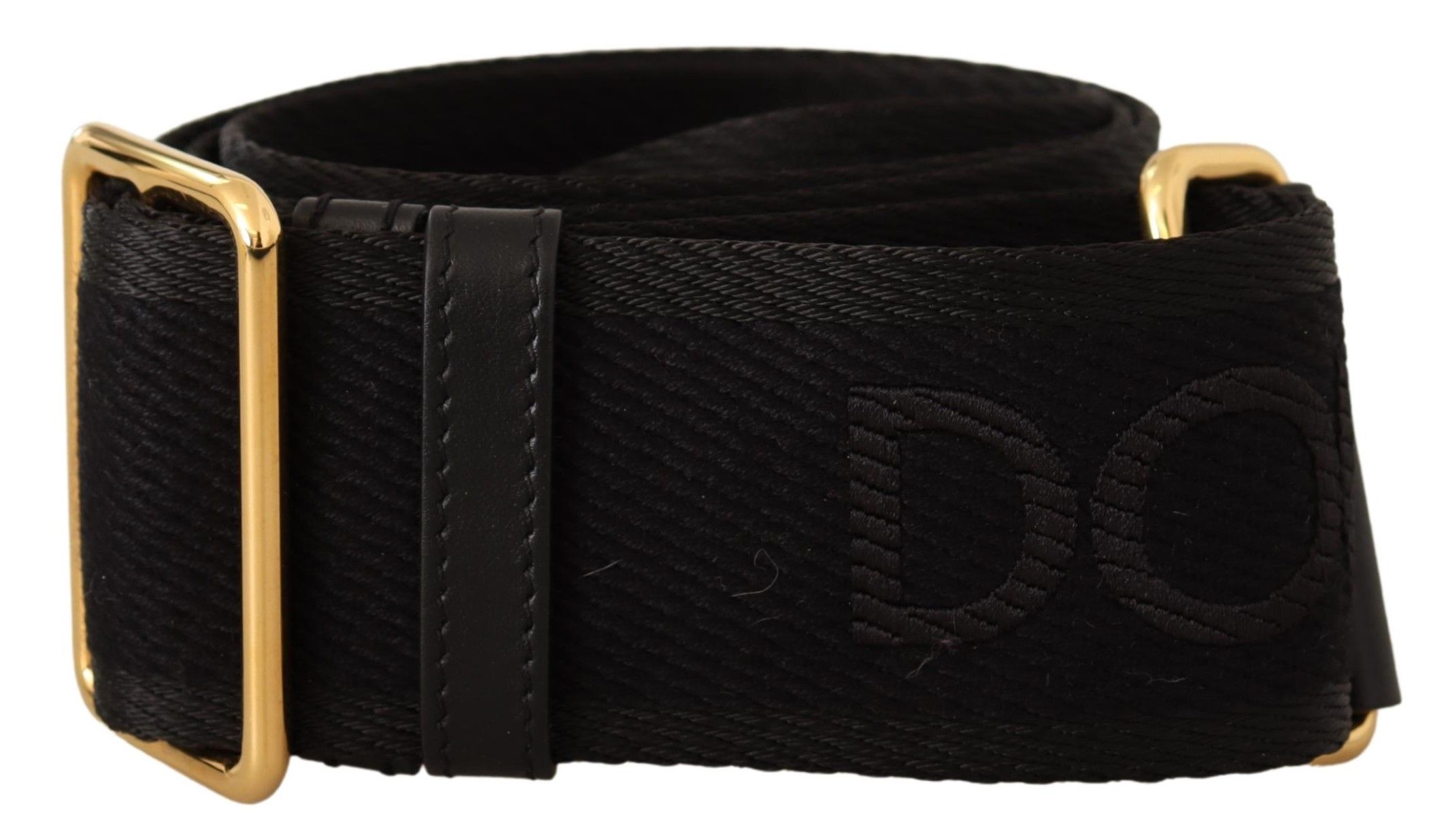 

Элегантный черный плечевой ремень с золотыми акцентами Dolce & Gabbana