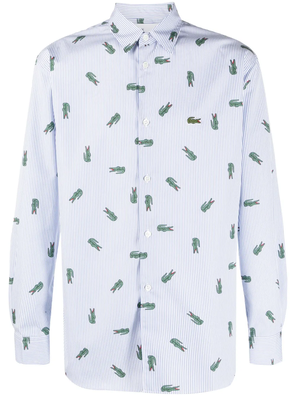 

Рубашка в полоску с логотипом из коллаборации с Lacoste Comme Des Garçons Shirt, синий