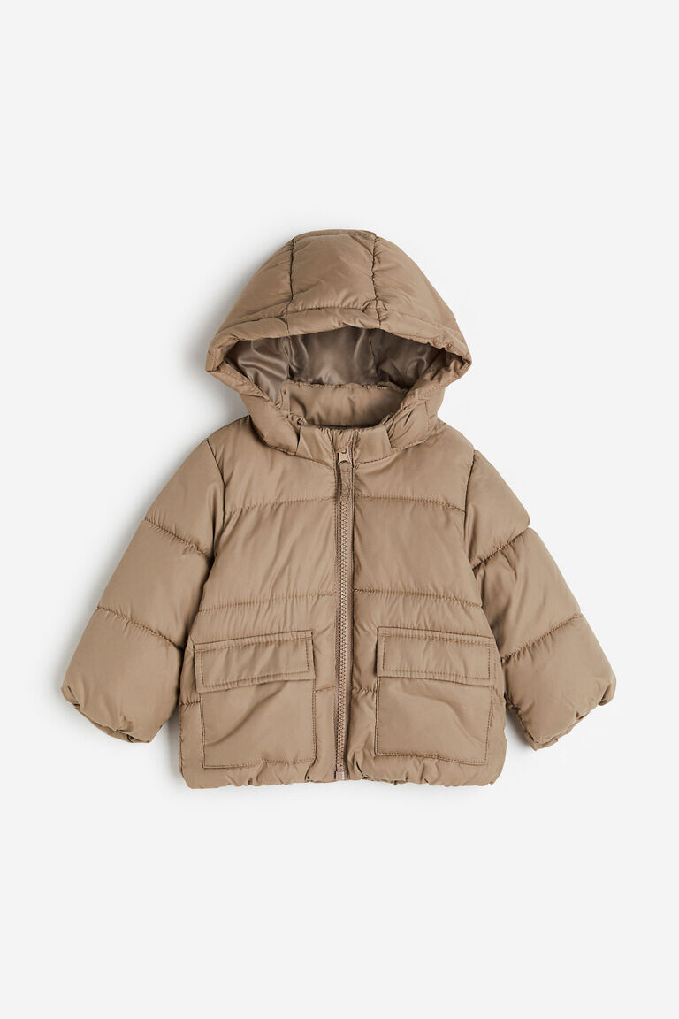 

Пуховик с капюшоном H&M, серый