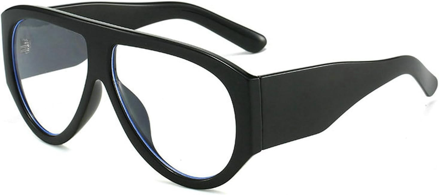 

Солнцезащитные очки COTIA увеличенного размера в стиле «пилот» для женщин и мужчин, модные, с большой квадратной оправой, цельные, винтажные, с широкими дужками, Black Clear