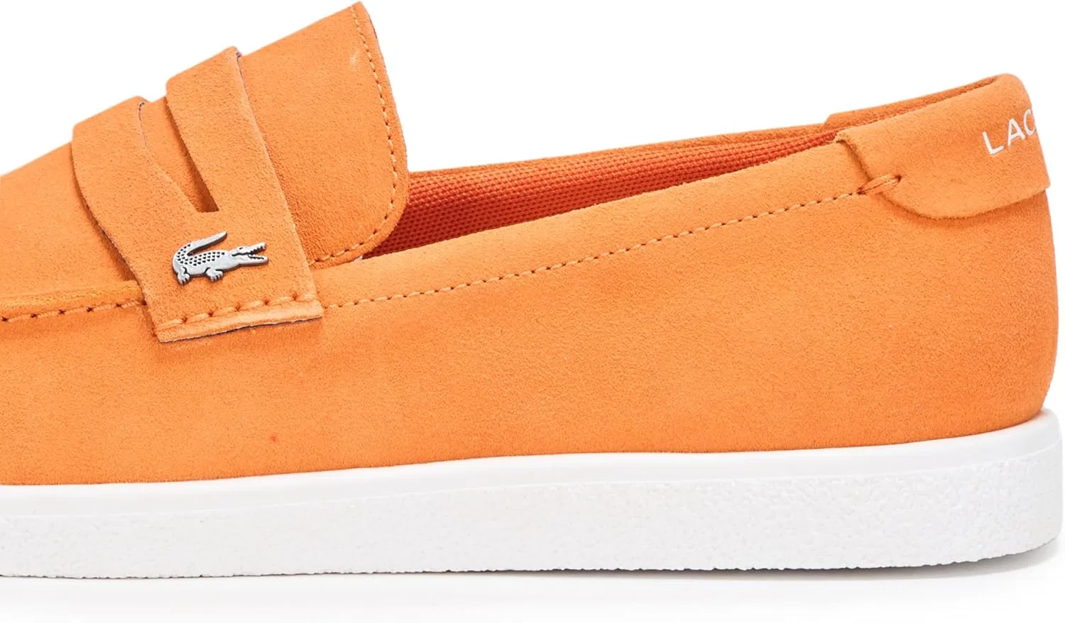Лоферы из замши Lacoste, Оранжевый/Белый — фото 4