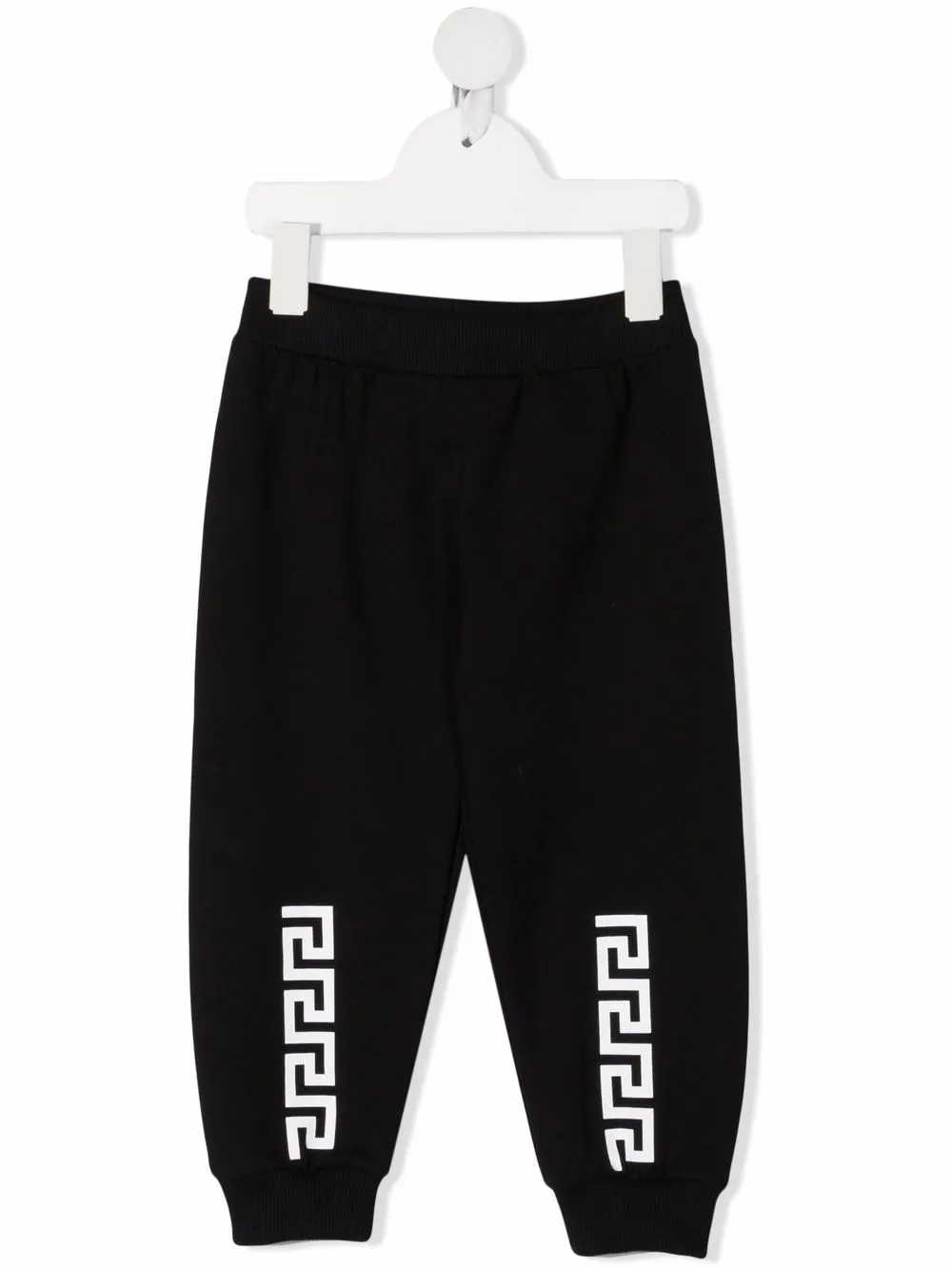

Спортивные брюки с принтом Greek Keys Versace Kids, черный