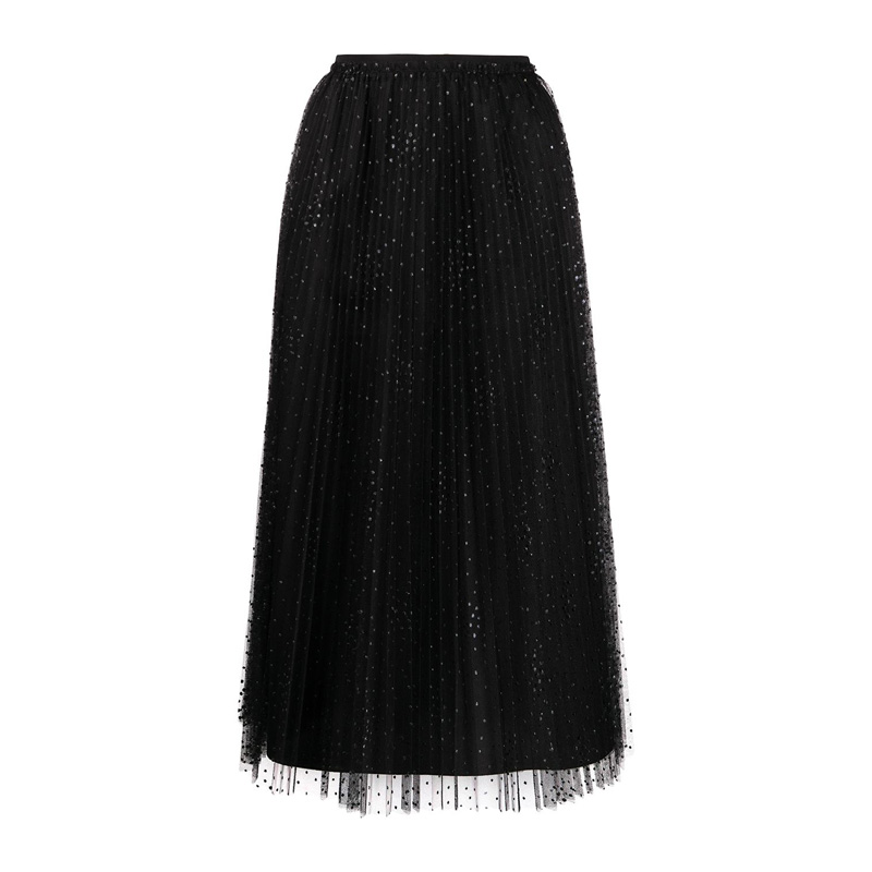 

Повседневная длинная юбка женская черная RED VALENTINO