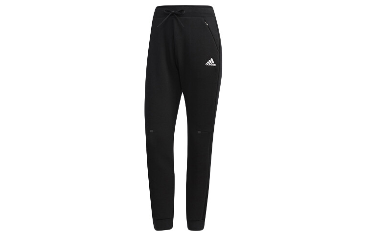 

Трикотажные спортивные штаны женские черные Adidas
