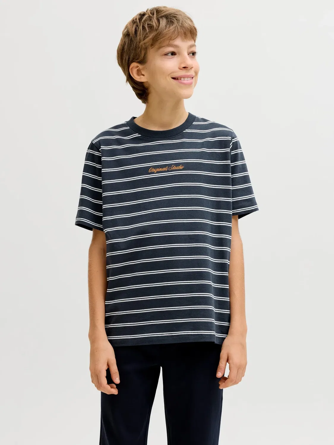 Футболка полосатая JACK & JONES Junior, sky captain — фото 2