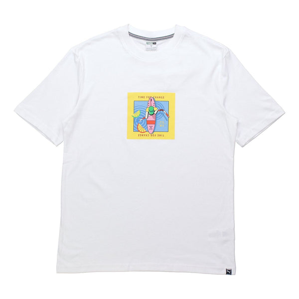 

Футболка downtown graphic short sleeve white Puma, белый
