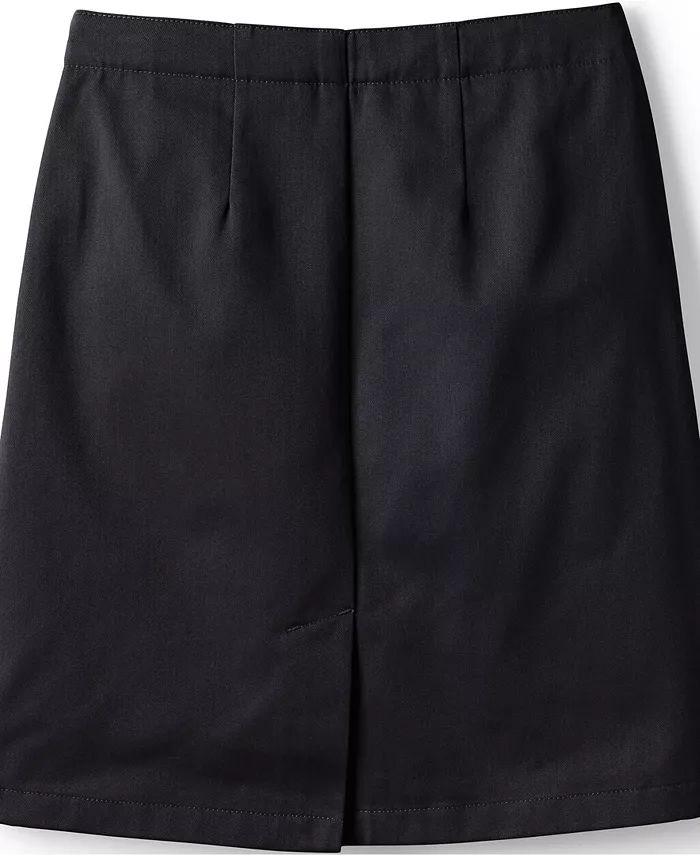 Юбка-шорты Chino Top of the Knee для девочек больших размеров Lands' End, черный — фото 3