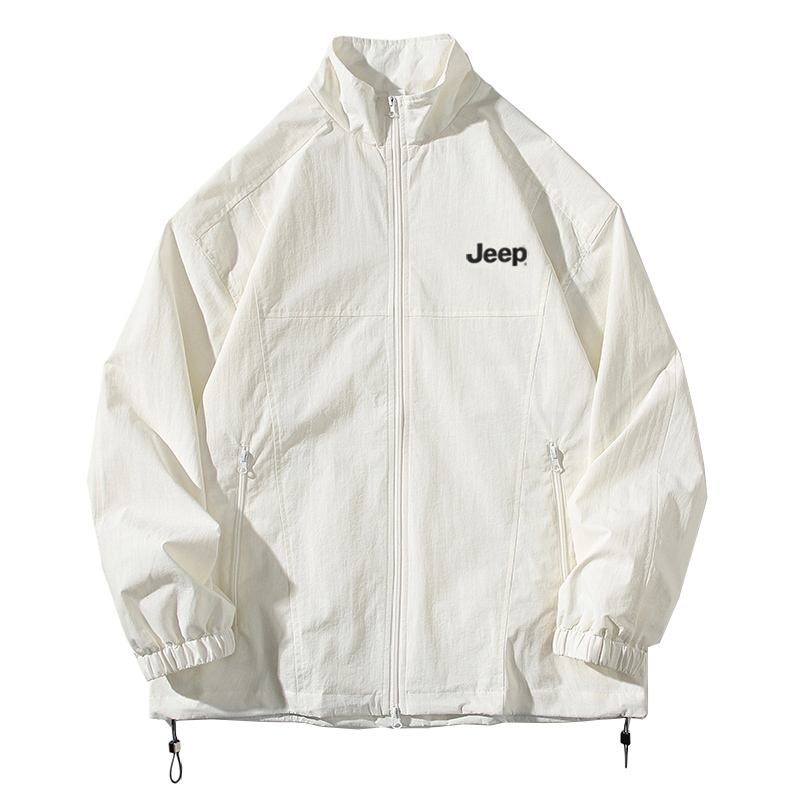 

Jeep Стоячий воротник куртка оверсайз унисекс, Ivory White (Slim Fit)