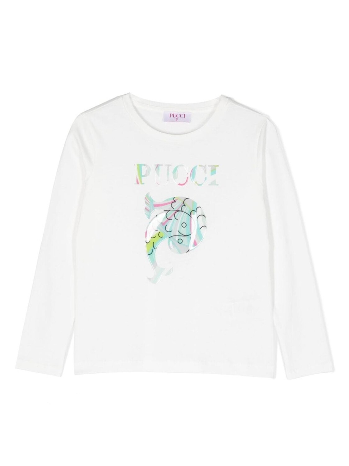 

Pucci футболка с длинными рукавами и логотипом, белый