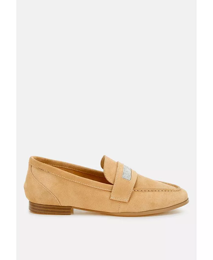 Женские новые лоферы Ode с ремешком и стразами Rag & Co, загар/бежевый