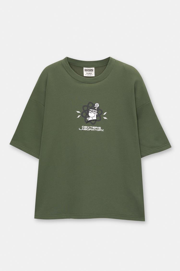

Футболка Декстера Pull And Bear, зеленый