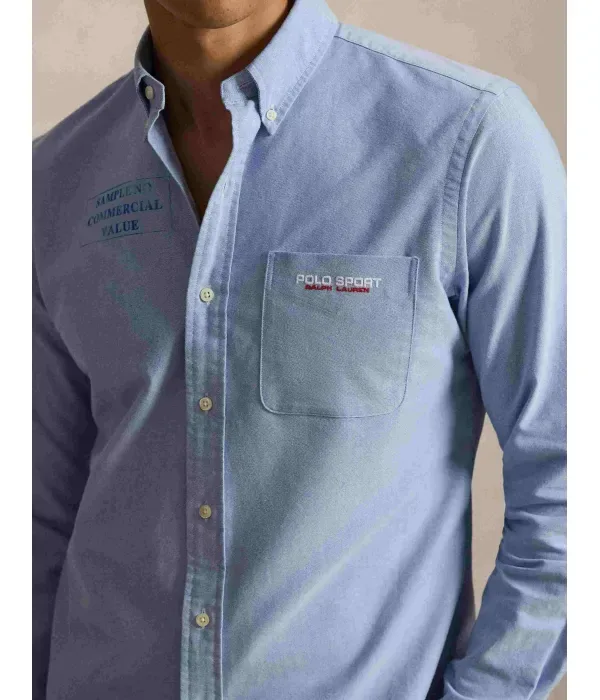Рубашка classic fit Polo Ralph Lauren, синий — фото 4