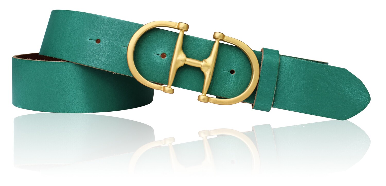 

Ремень FRONHOFER FRONHOFER Damen 4cm, Schmuckschnalle vergoldet Horse bit Schnalle, цвет Jade