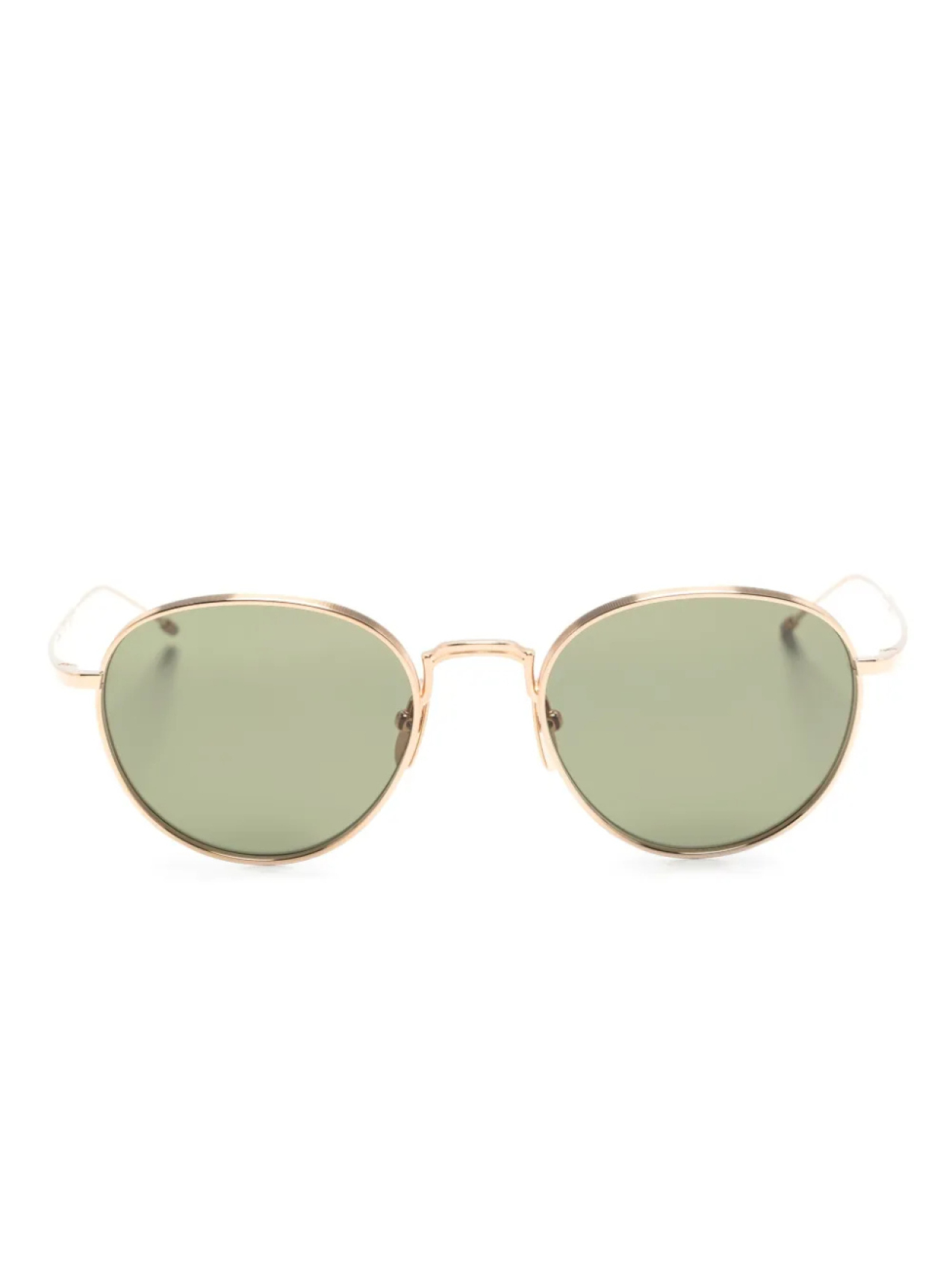 

Thom Browne Eyewear солнцезащитные очки в круглой оправе, золотой