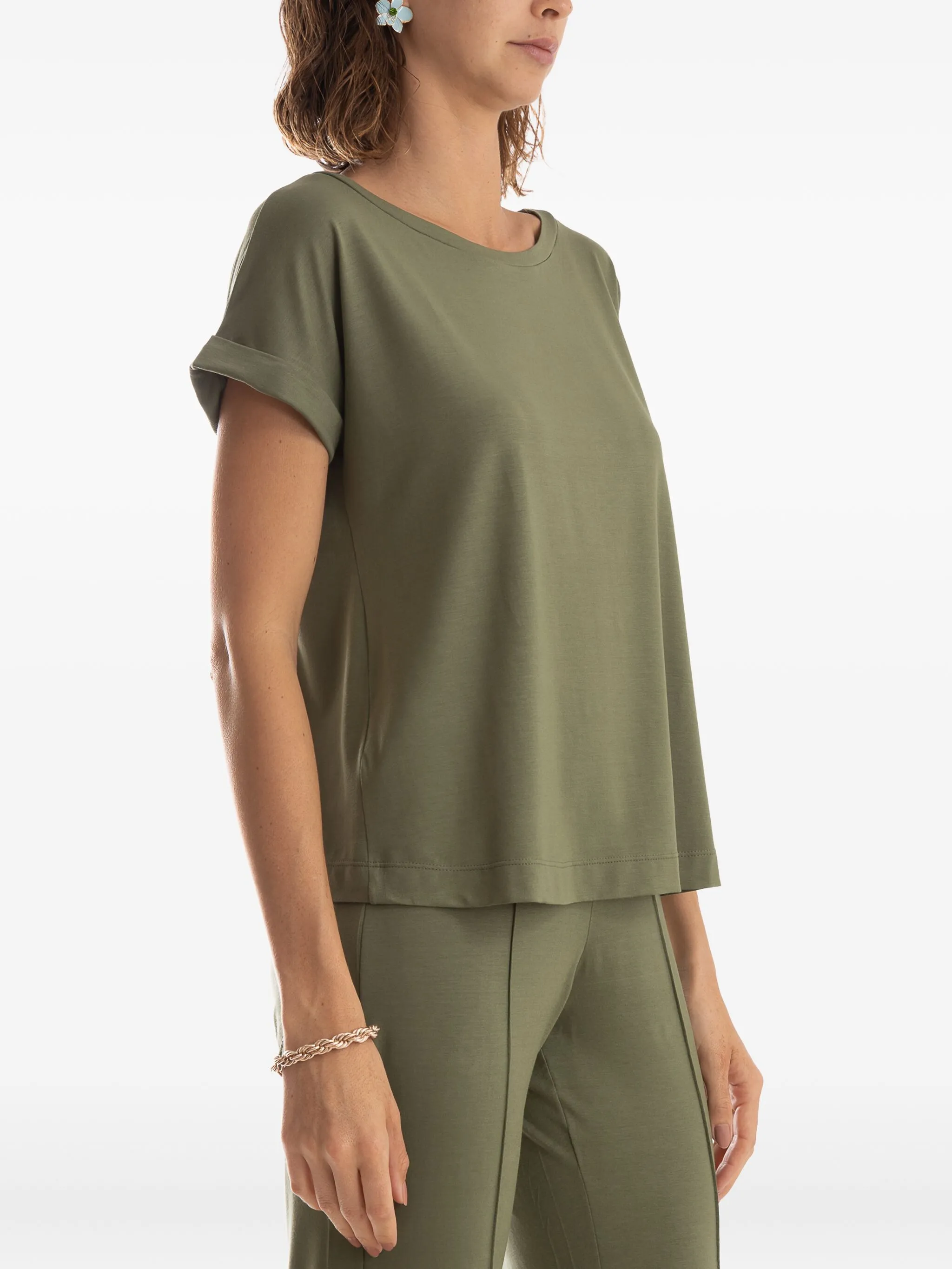 

Футболка с подвернутыми рукавами Lygia & Nanny, зеленый