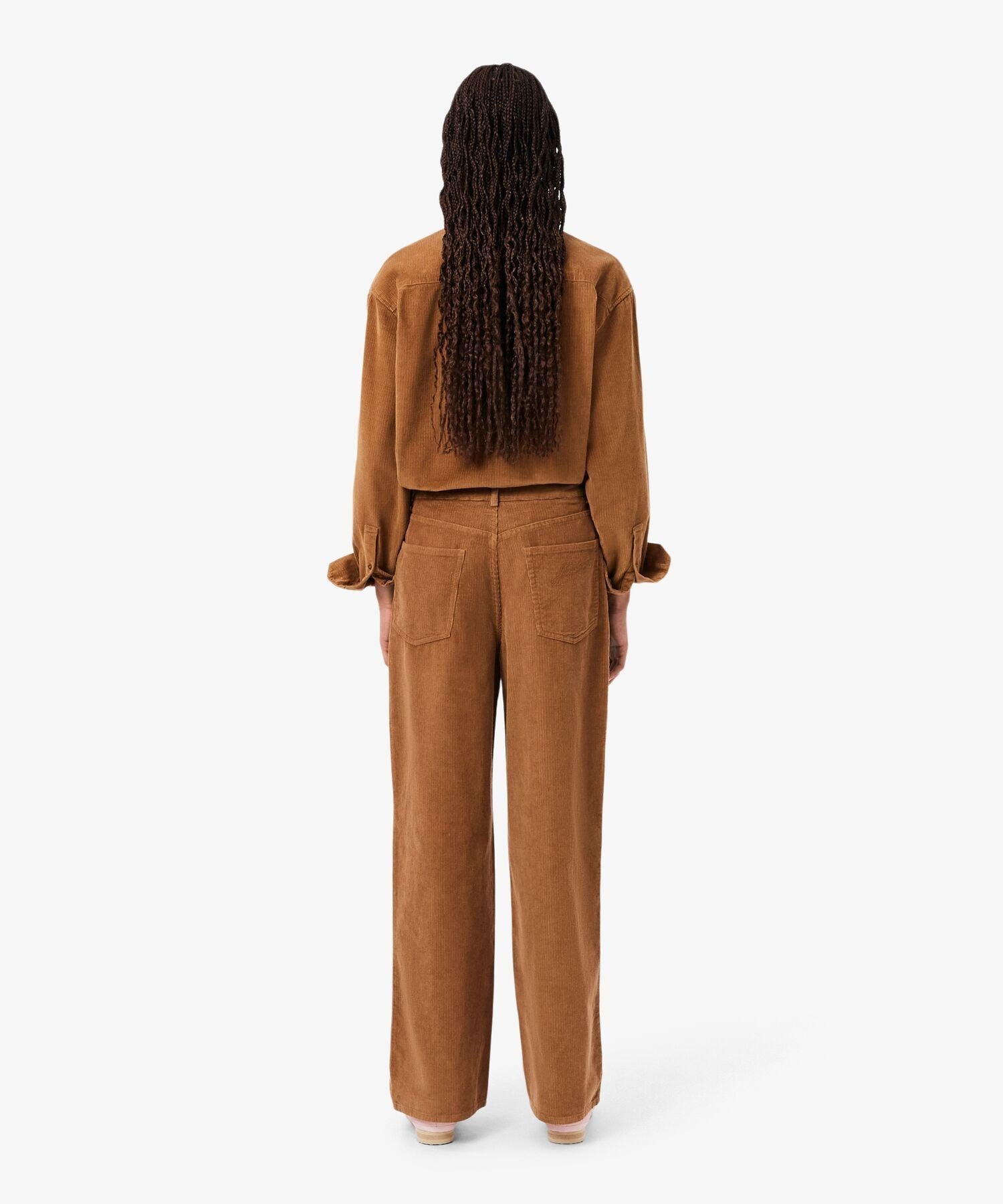 Брюки вельветовые LACOSTE Camel — фото 3