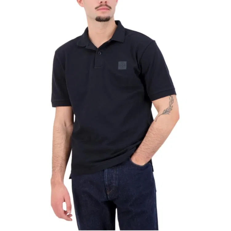 Поло с коротким рукавом и патчем с логотипом STONE ISLAND, Marine Blue — фото 4
