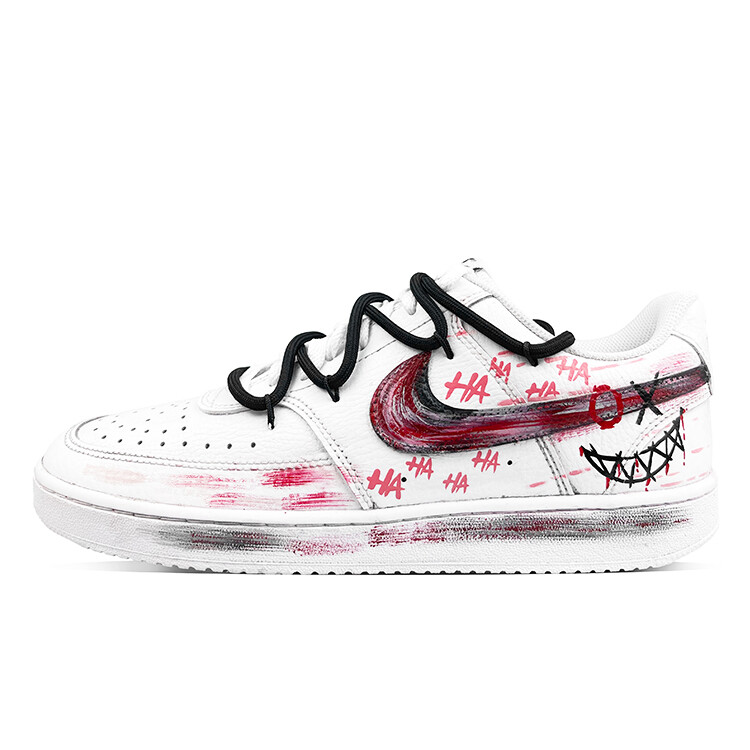 

Кроссовки Nike Court Vision 1 Skateboarding Shoes Men Low-top White/Red, белый/красный
