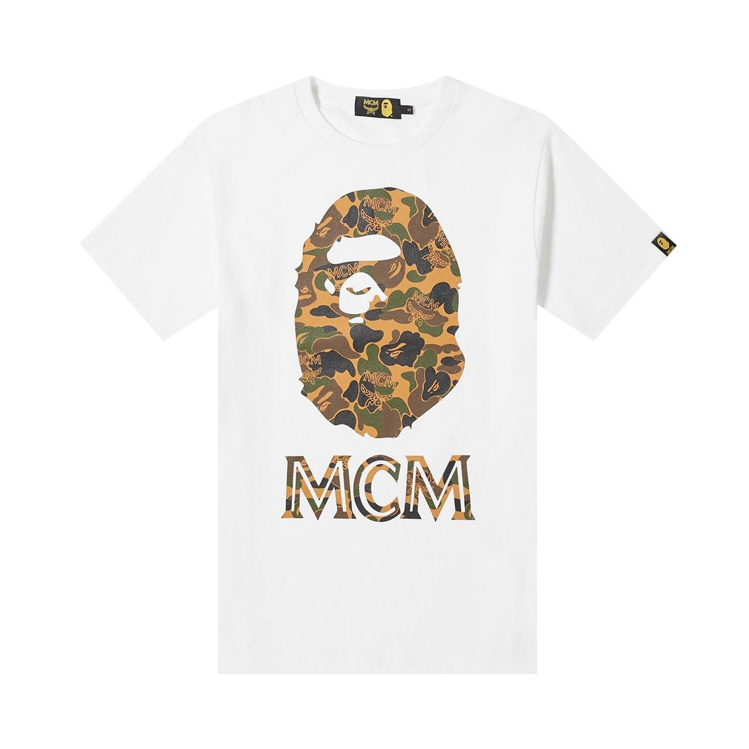 

Футболка BAPE x MCM Ape Head, Белая, Белый, Футболка BAPE x MCM Ape Head, Белая