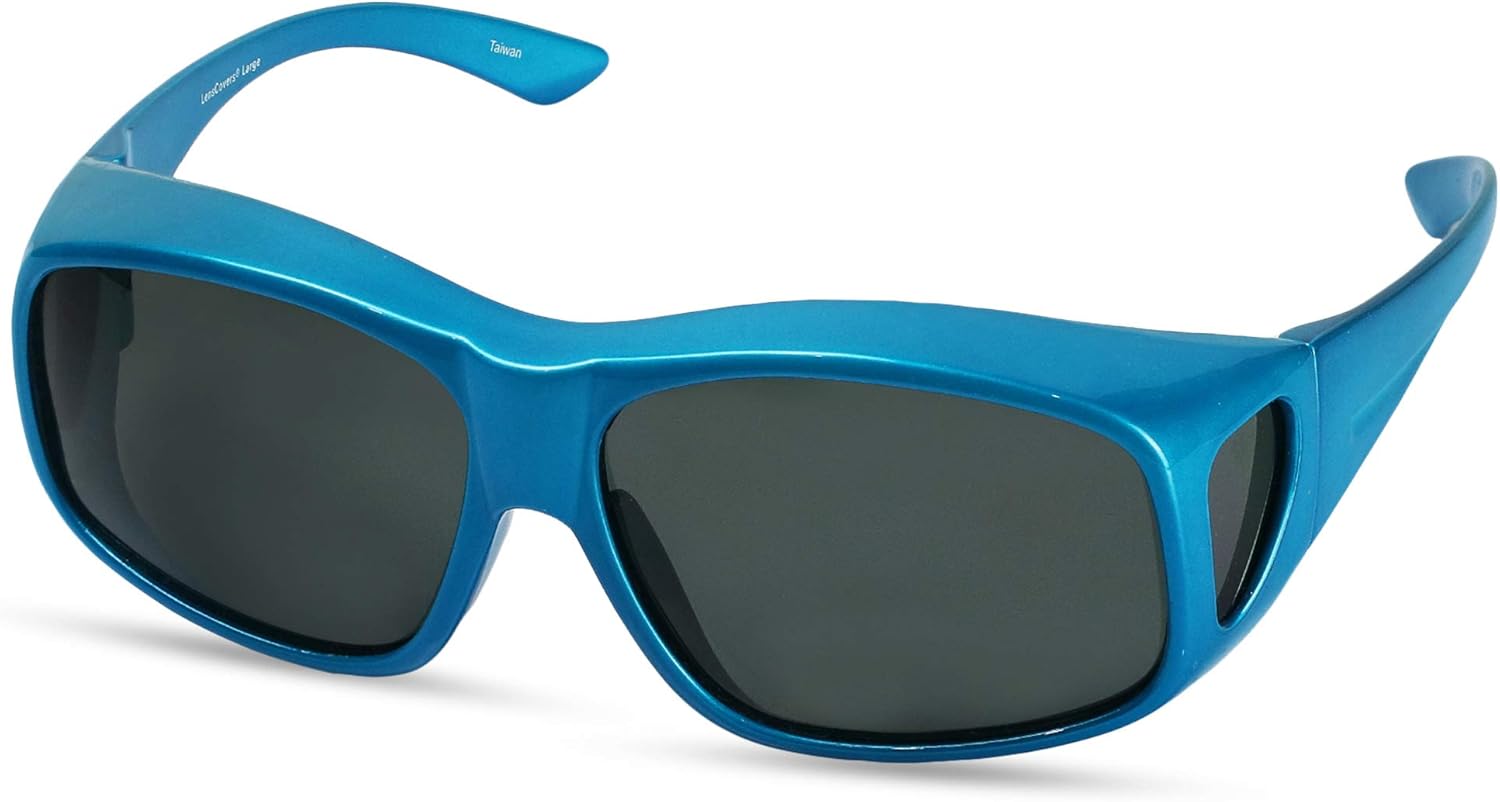 

Солнцезащитные очки LensCovers с поляризованными линзами и обтекаемой формой | Надеваются поверх солнцезащитных очков | Надеваются поверх обычных очков, Large Blue Frame With Smoke Lens