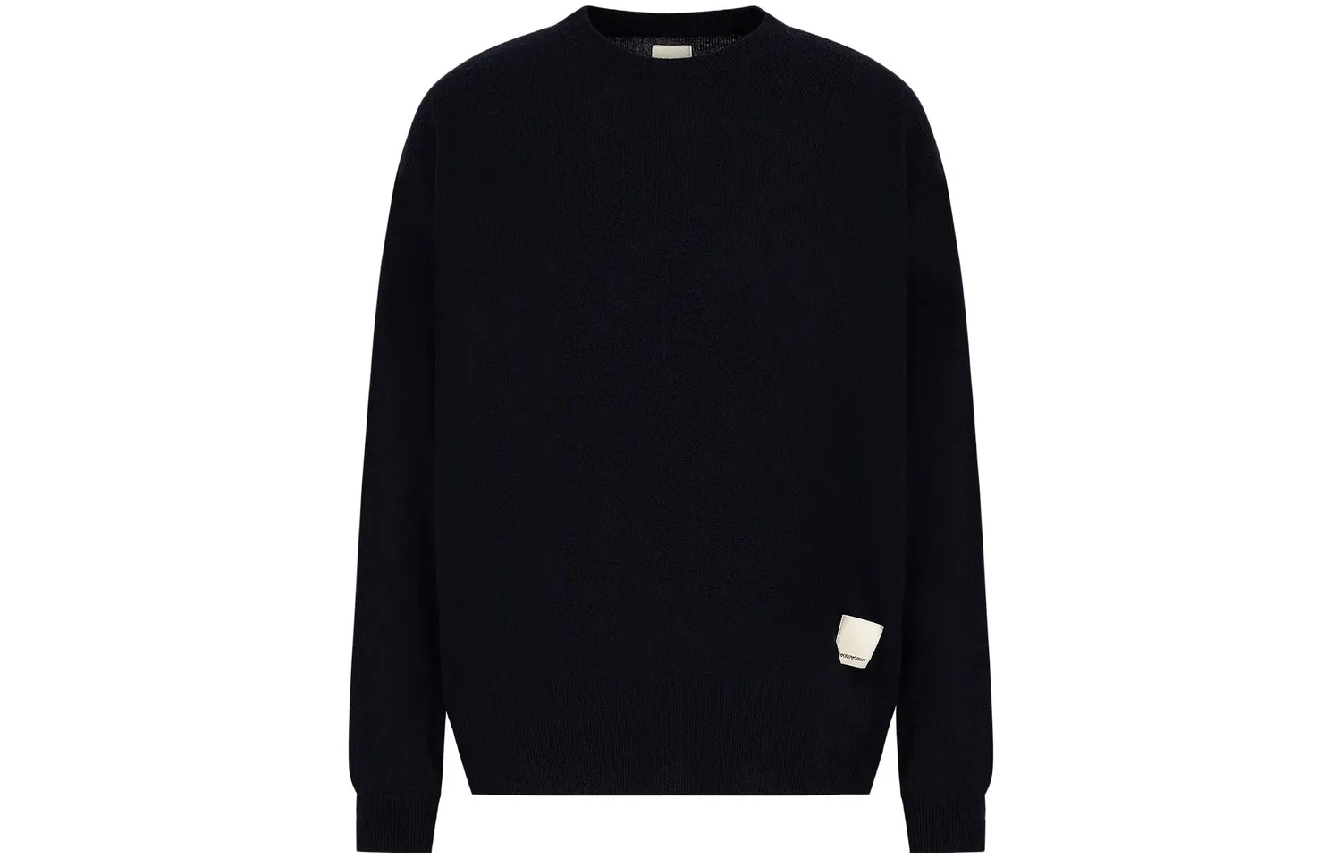 Джемпер Fine knit с логотипом EMPORIO ARMANI, темно- синий — фото 3