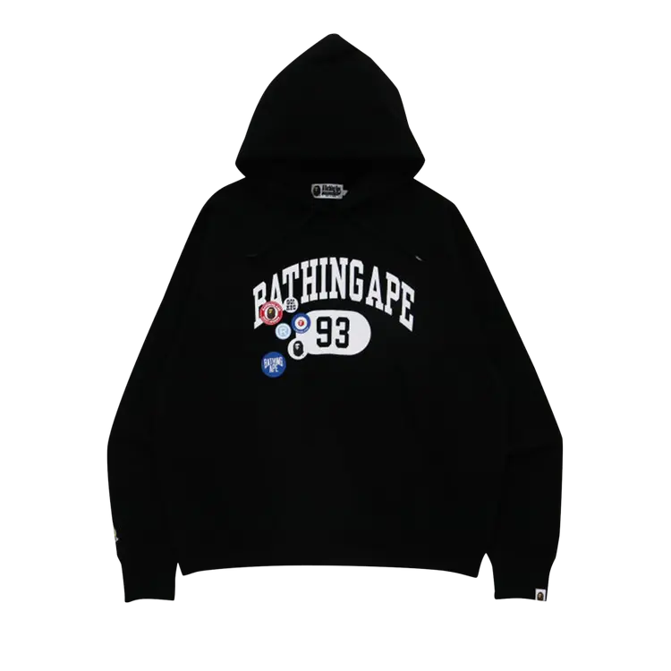 

Худи BAPE Badge Motif Loose Fit Pullover 'Black', черный