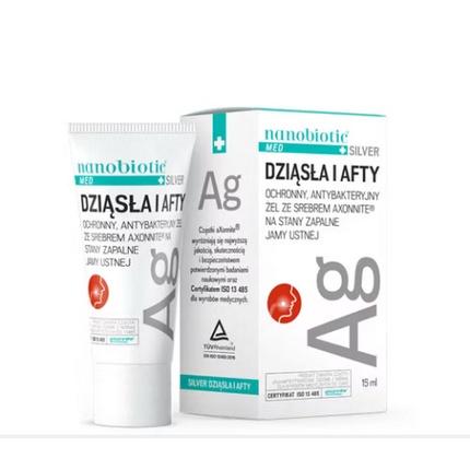 

Гель Nanobiotic Antibacterial с серебром AG для рта и десен Aphthous 15ml