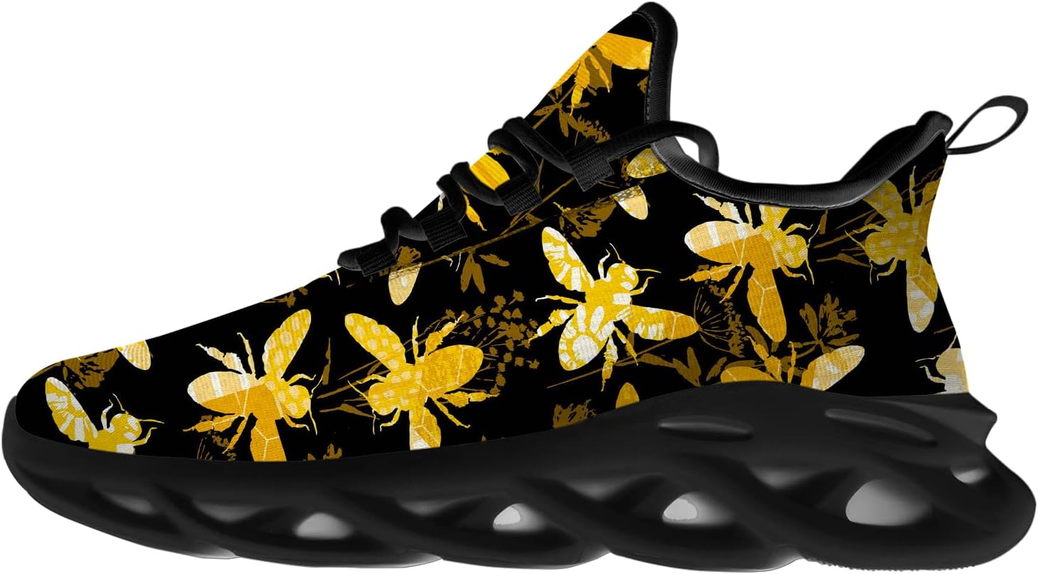 

Кроссовки Ciadoon Bee для мужчин и женщин, дорожные беговые кроссовки, спортивная обувь для ходьбы, тенниса, кросс-тренинга, подарок для мальчика и девочки, Multicolor