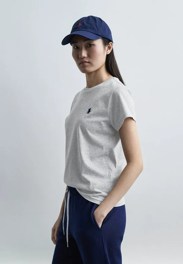 Классическая футболка с круглым вырезом, базовая футболка Polo Ralph Lauren, Cobblestone Heather