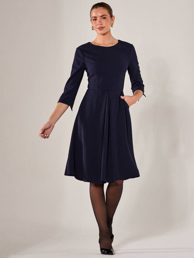 

Миди-платье с рукавами три четверти Jolie Moi, Navy