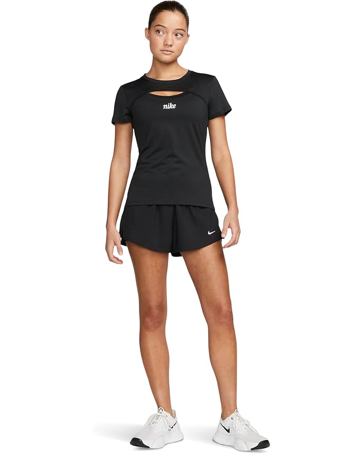 Женские шорты Nike Dri-Fit High-Waisted 3" 2-in-1, Black/Reflective Silver — фото 4