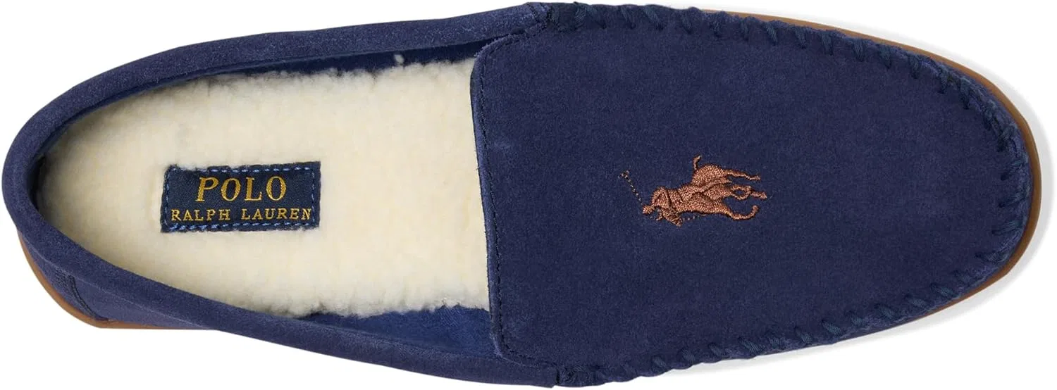 Тапочки мокасины POLO RALPH LAUREN, темно-синий с красным — фото 3