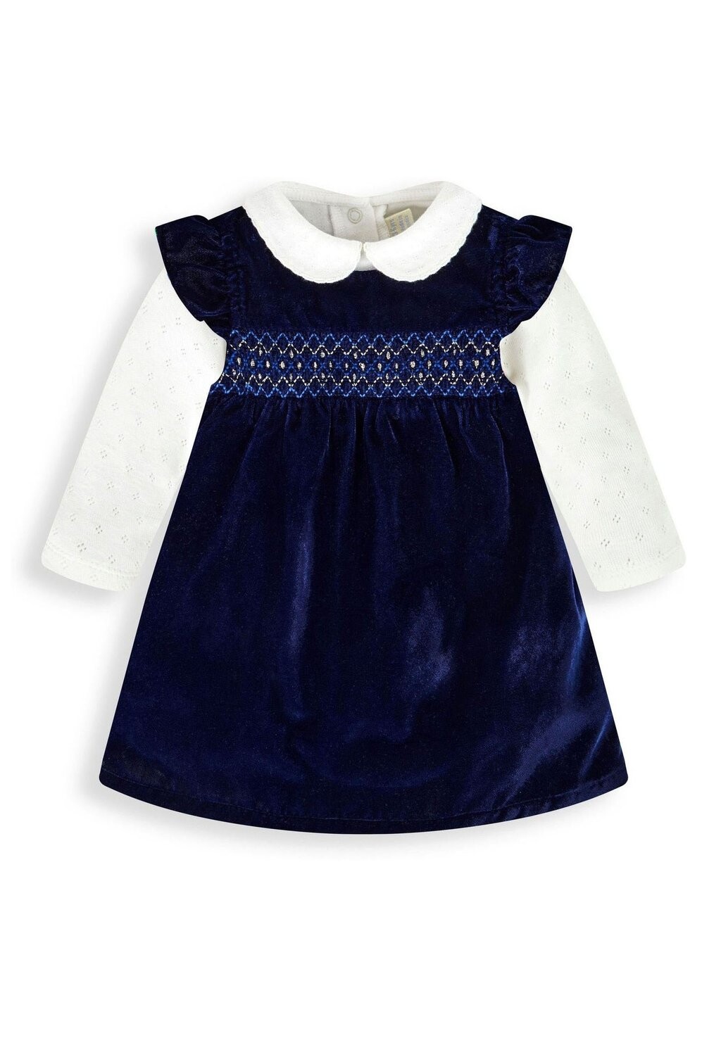 

Дневное платье 2-PIECE SMOCKED SET JoJo Maman Bébé, цвет navy blue