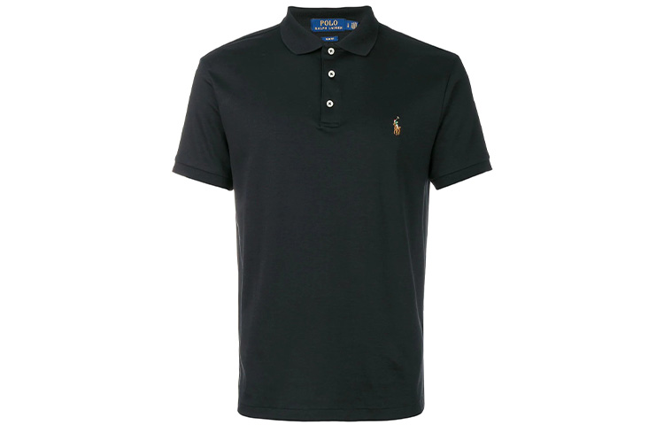 

Поло с вышитым логотипом Polo Ralph Lauren, черный