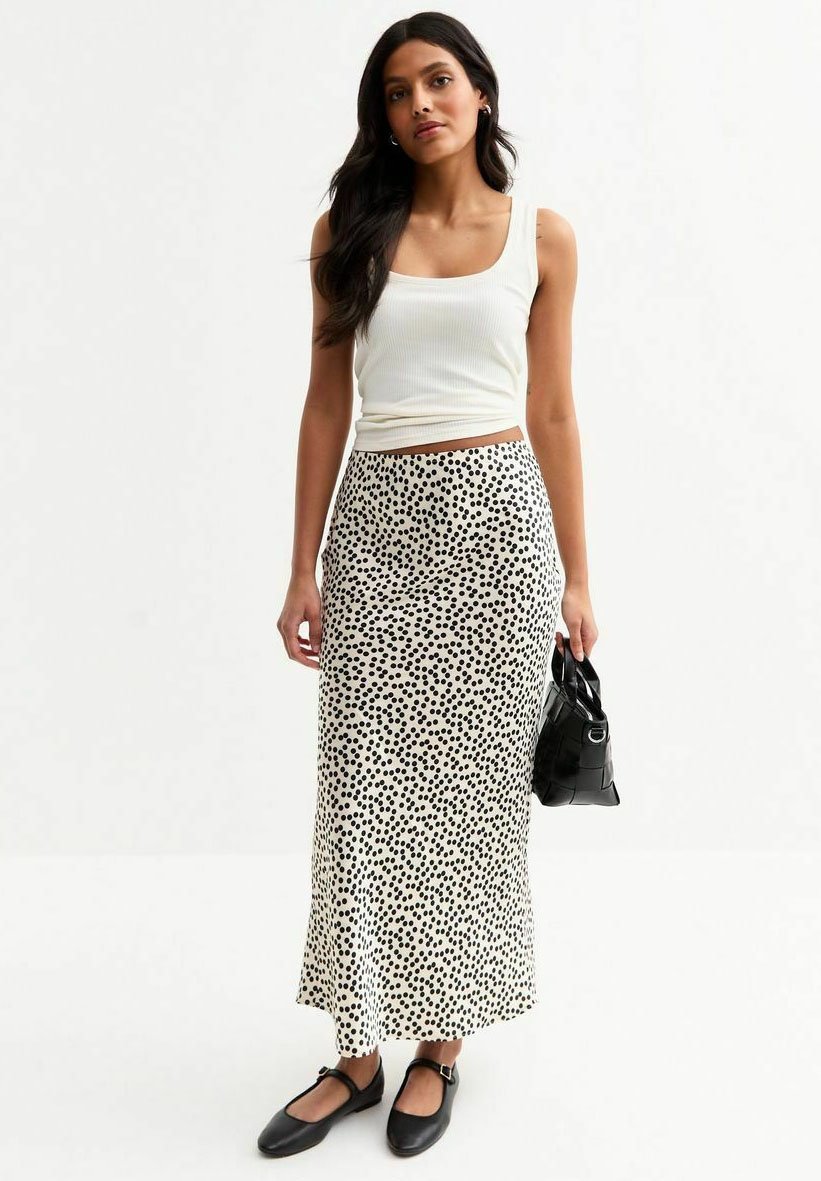 

Юбка макси POLKA DOT MIDI New Look, кремовый