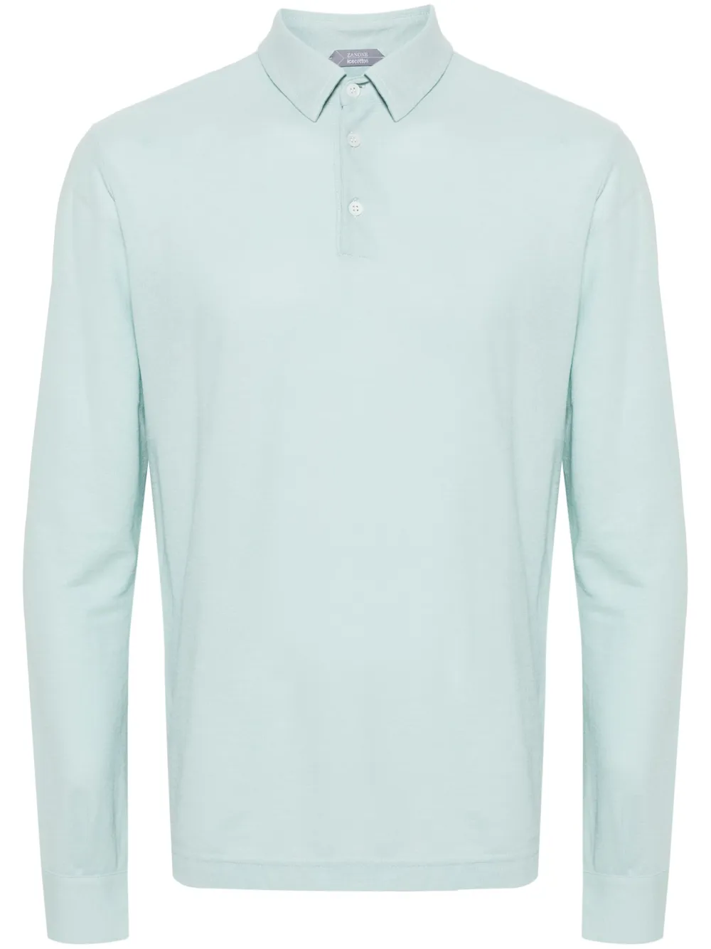 

Рубашка поло с длинными рукавами Zanone, голубой