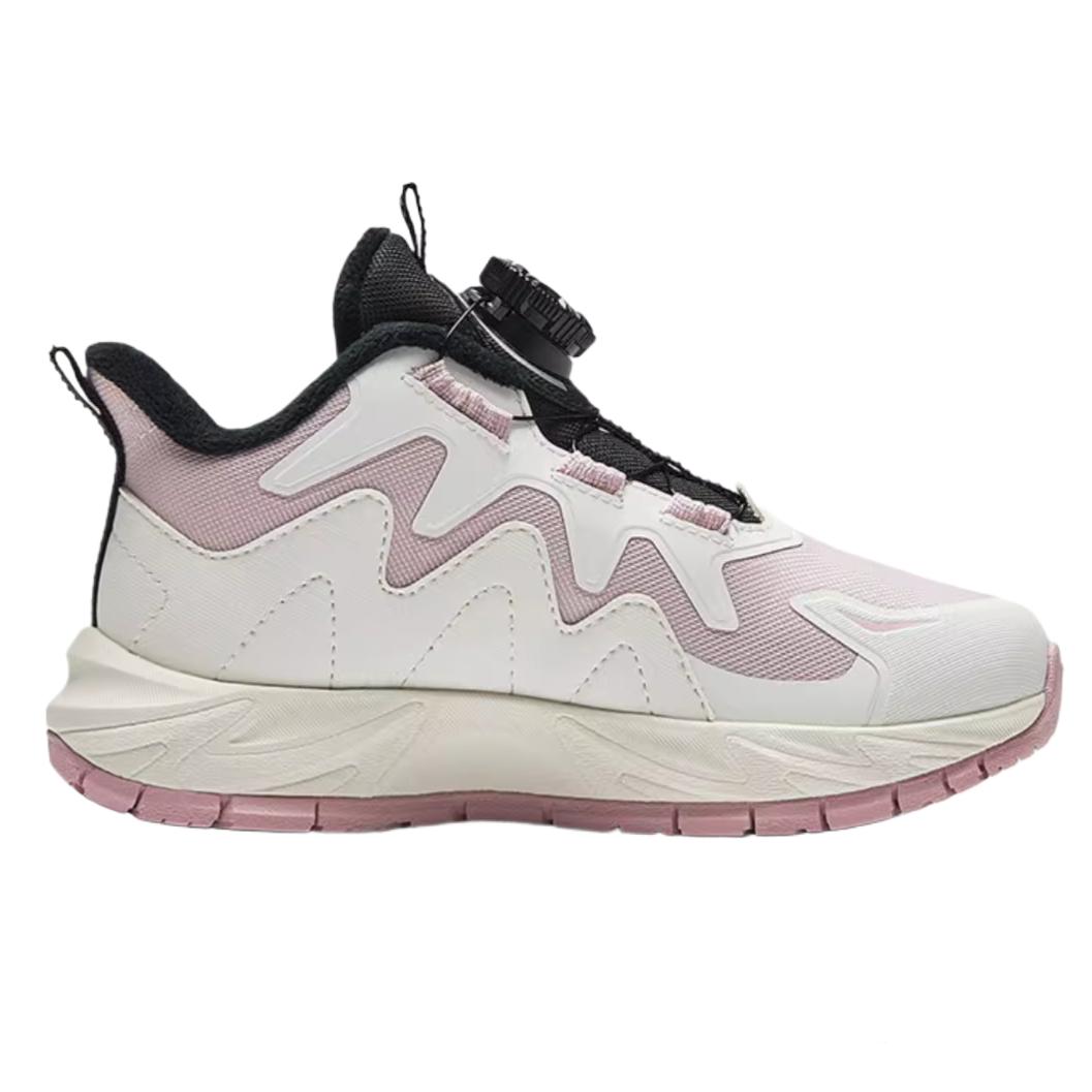 Antakids Антискользящие утепленные низкие детские повседневные кроссовки Firm Pink/Ivory White/Silver — фото 2