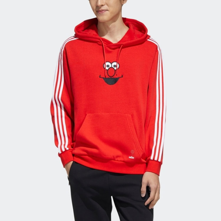 Коллекция в сотрудничестве с Sesame Street Футболка худи унисекс красная Adidas Neo — фото 3