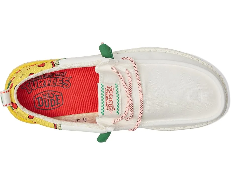 Кроссовки Hey Dude Wally Funk TMNT Pizza, White/Red — фото 2