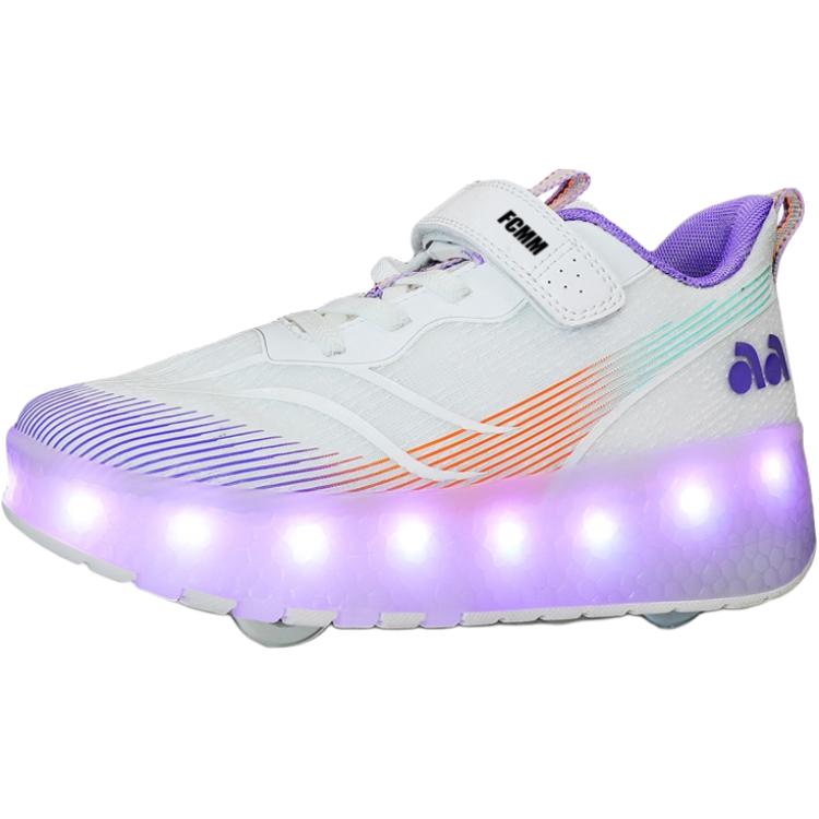 

Износостойкие дышащие повседневные кроссовки средней высоты для детей FCMM, белый/фиолетовый