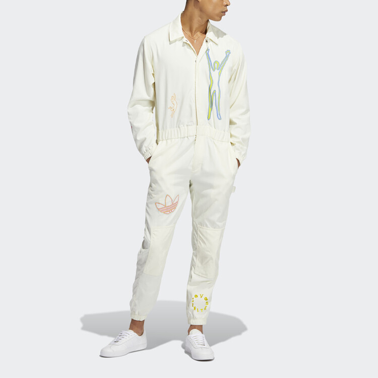 Комбинезон унисекс Off White Adidas Originals, кремовый — фото 2