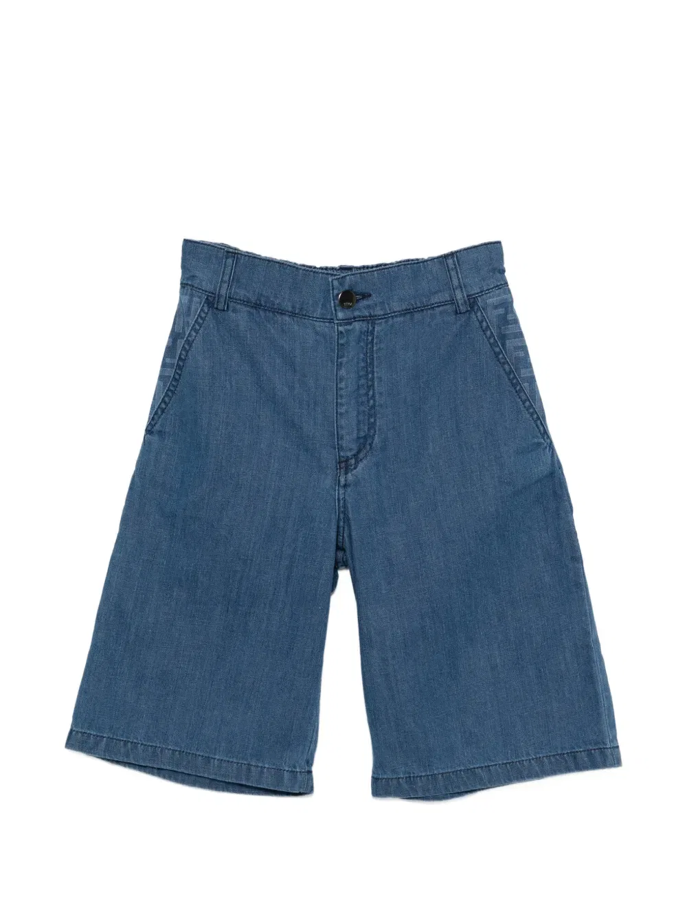 Шорты с логотипом FF Fendi Kids, синий