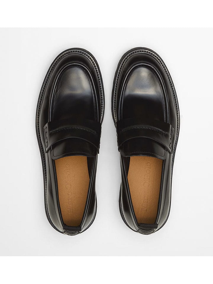 Marc O'Polo Shoes Кожаные мокасины "Фил" черного цвета — фото 3