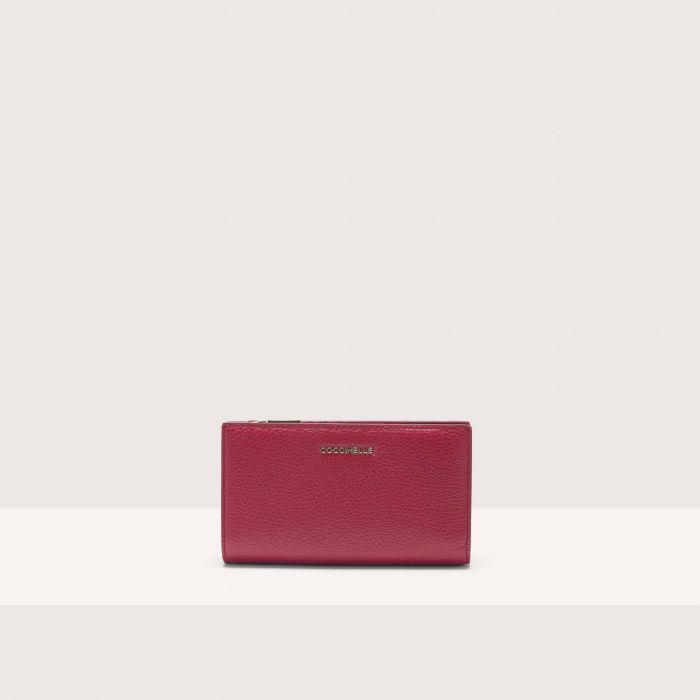 

Кошелек Coccinelle Metallic Soft, цвет Sangria