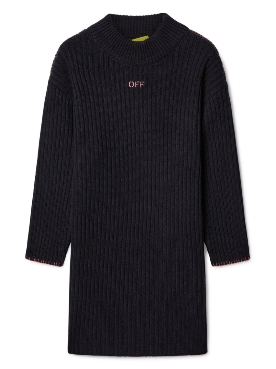 

Off-White Kids платье Off Stamp в рубчик, черный