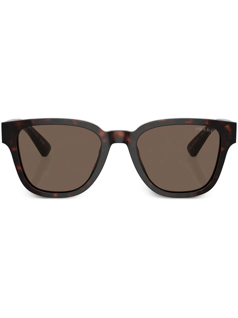 

Солнцезащитные очки черепаховой расцветки Prada Eyewear, зеленый
